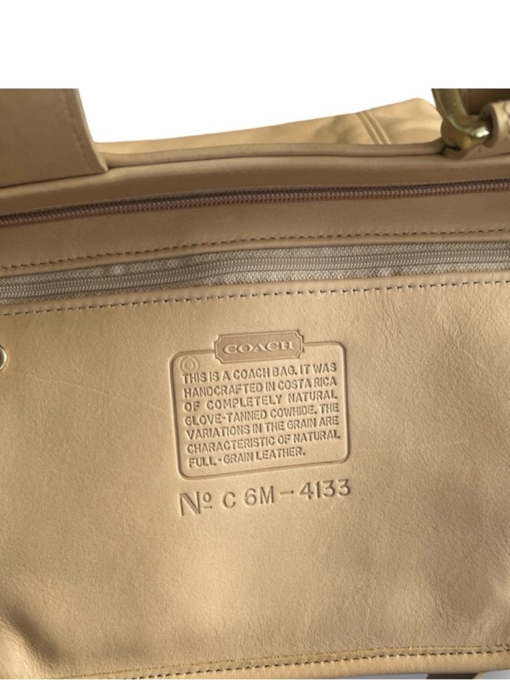 1996 Coach SoHo Waverly No. 4133 Costa Rica - Chamois Color Glove-tanned Leather - Picture 4 of 13
